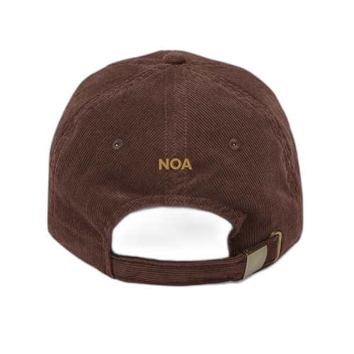 NOA 140 Macchiato vintage corduroy cap - brown embroidered, side profile