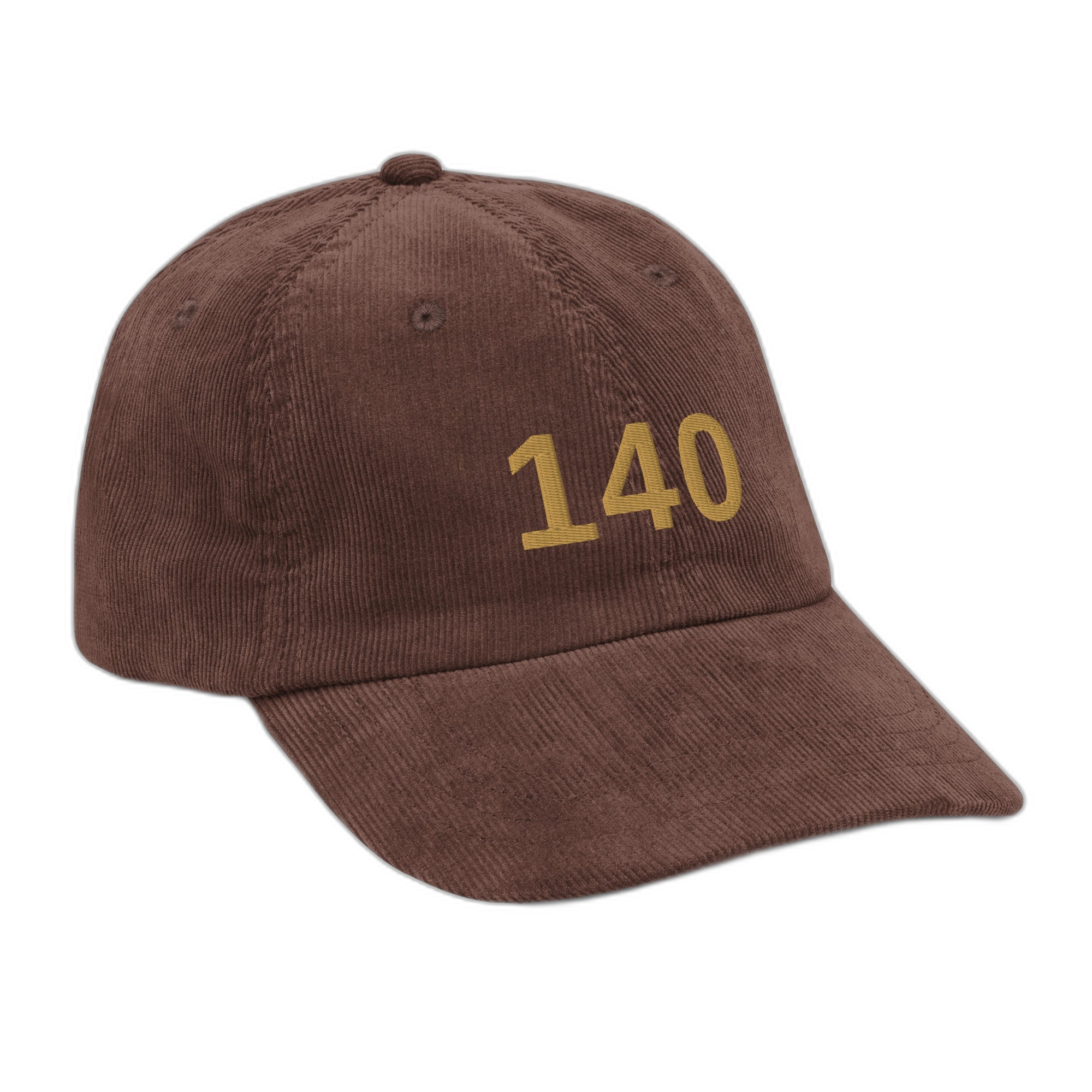NOA 140 Macchiato vintage corduroy cap - brown, rear adjustable strap view