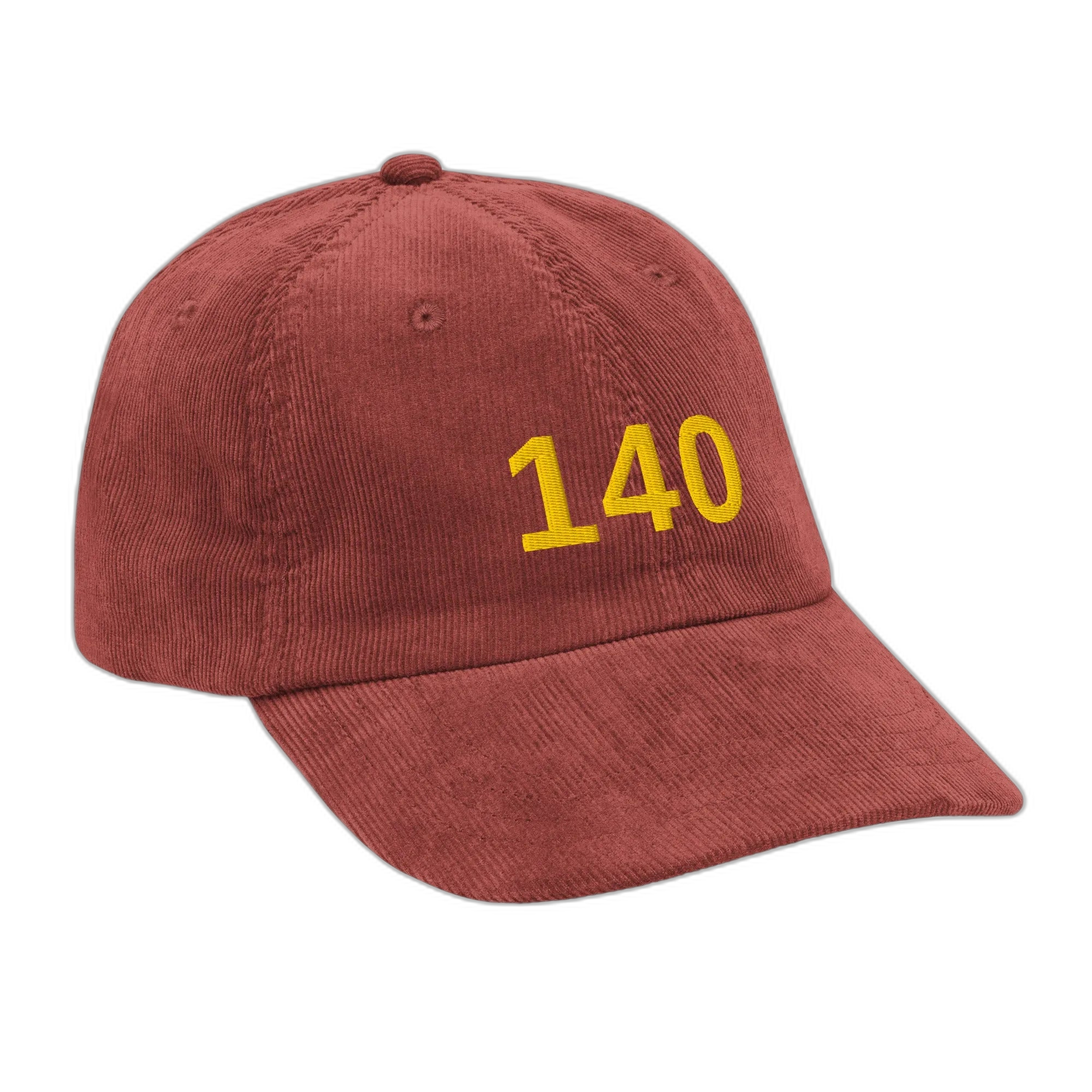 NOA 140 Meridian vintage corduroy cap - burgundy, rear adjustable strap view