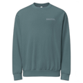 NOA Bristol Crew heavyweight cotton crewneck sweatshirt - teal embroidered, front view
