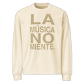 NOA La Musica premium heavyweight long sleeve shirt - front view with La Musica print