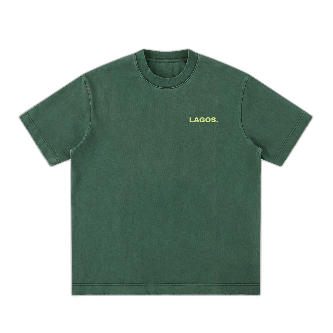 LAGOS TEE — heavyweight cotton tee in green