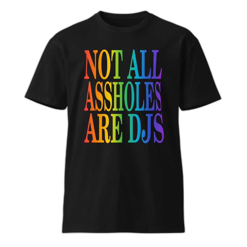 NOA Midnight Rainbow premium unisex t-shirt - black with rainbow NOA logo, front view