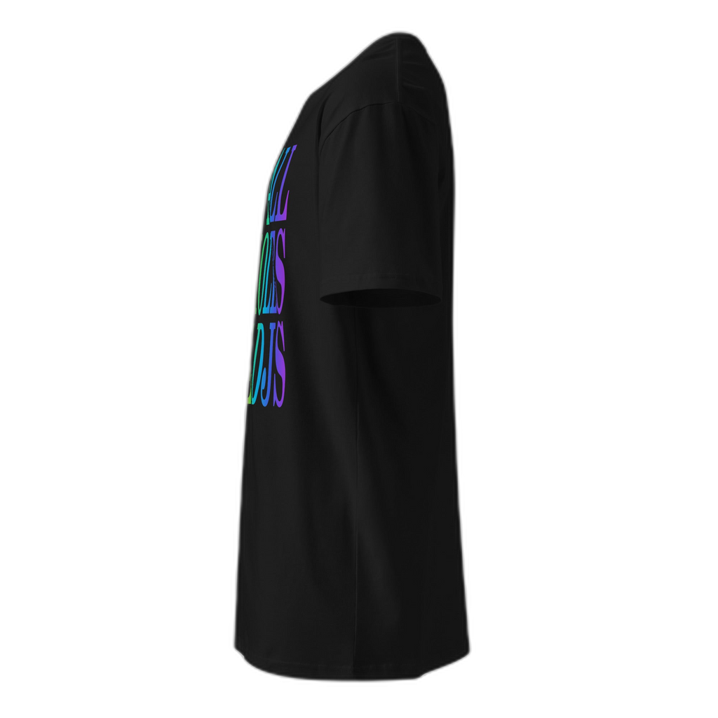 NOA Midnight Rainbow premium t-shirt - black, rear view