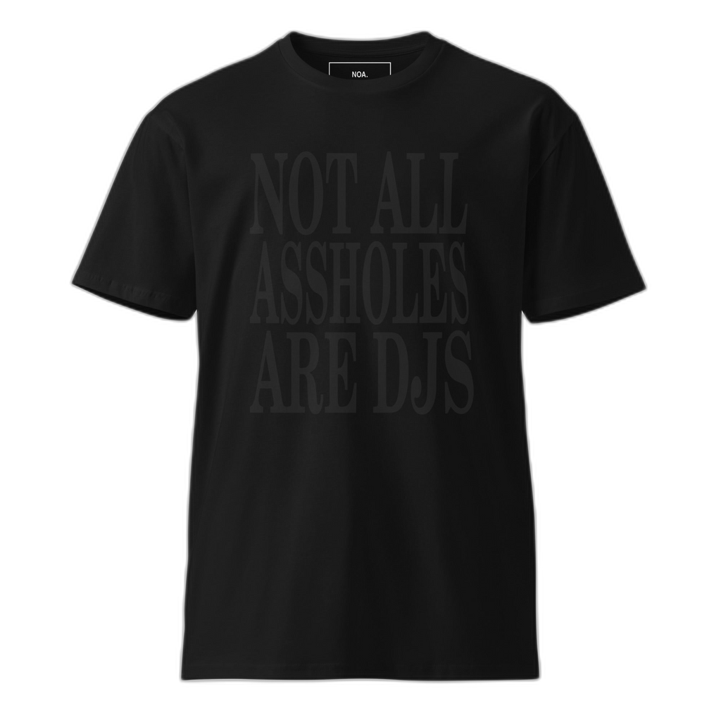 NOA Midnight Stealth premium unisex t-shirt - black with tonal NOA logo, front view
