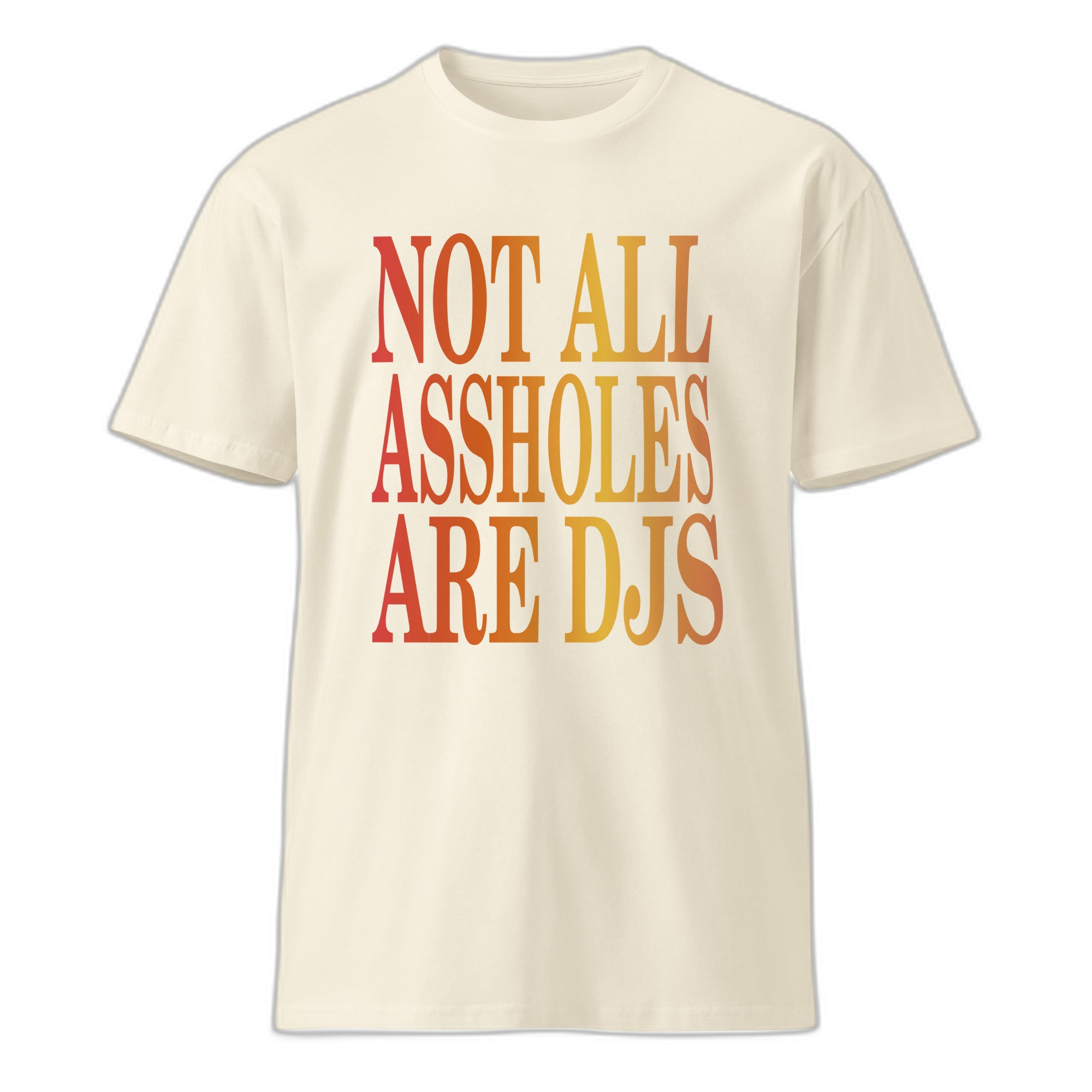 NOA Off-White Sunset premium unisex t-shirt - navy with sunset NOA logo, front view