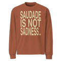 NOA Saudade premium heavyweight long sleeve shirt - front view with Saudade print