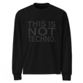 NOA Techno premium heavyweight long sleeve shirt - front view with Techno print